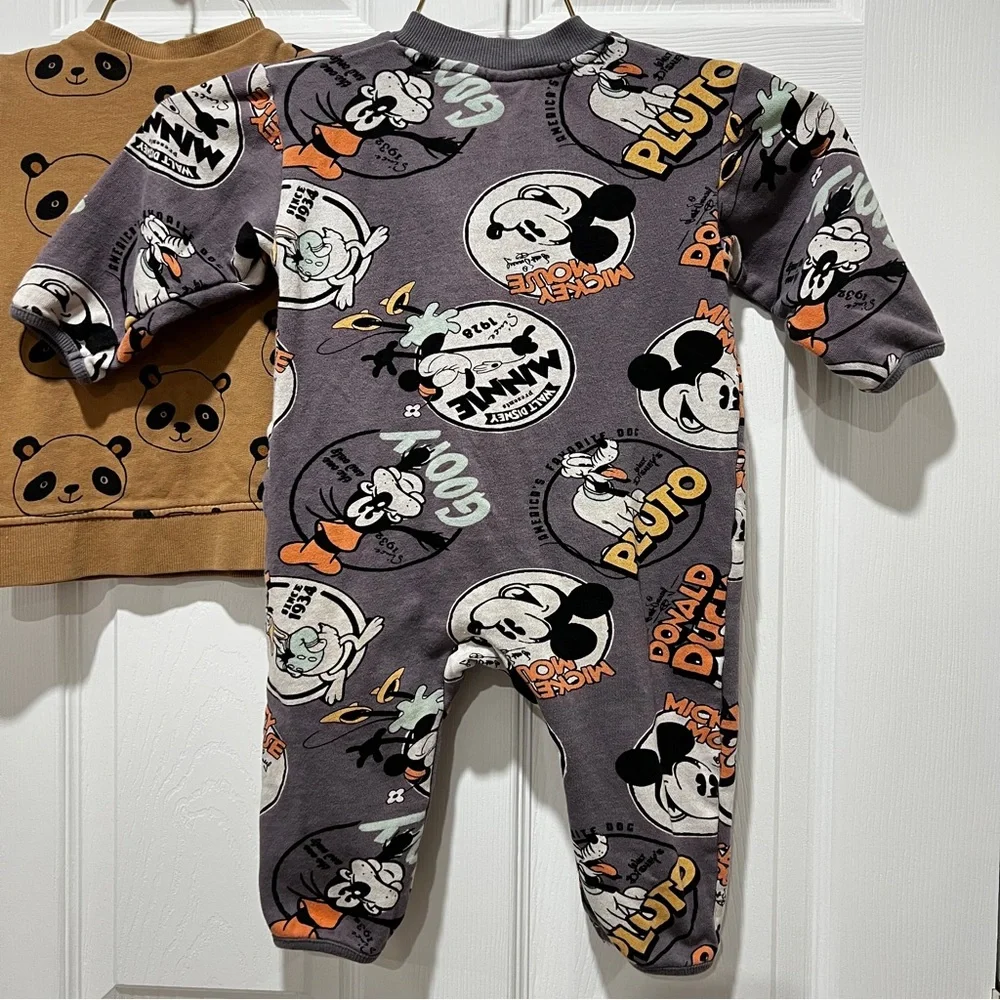 H&M x Disney Toddler Bodysuit & Panda Print Sweatshirt Top Size 18 Months - Picture 4 of 7